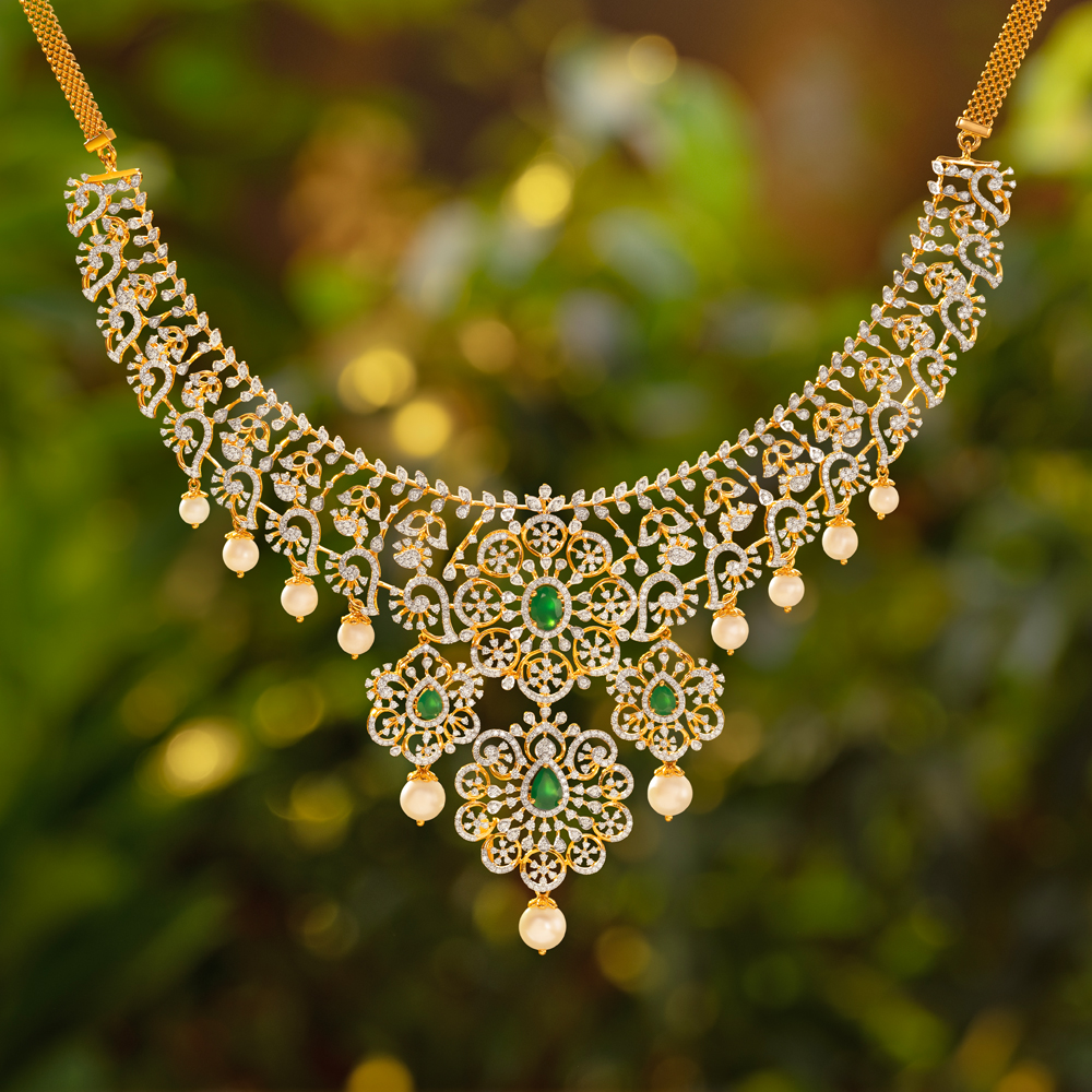 Radiant Heirloom Diamond Necklace Set,,hi-res image number null
