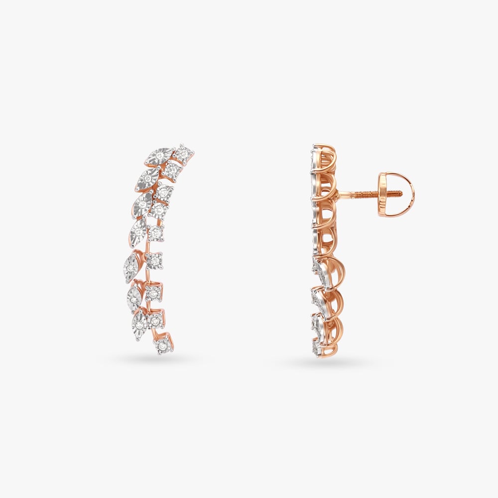 Regal Sparkle Diamond Drop Earrings,,hi-res image number null