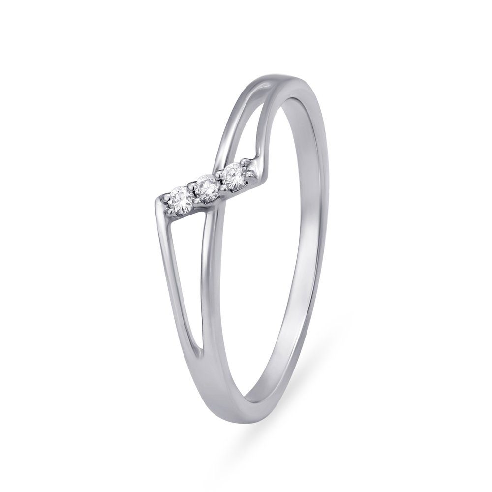 Edgy Geometric Platinum And Diamond Ring Tanishq, 58% OFF