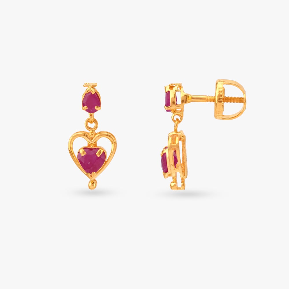 Radiant Heart Drop Earrings,,hi-res image number null