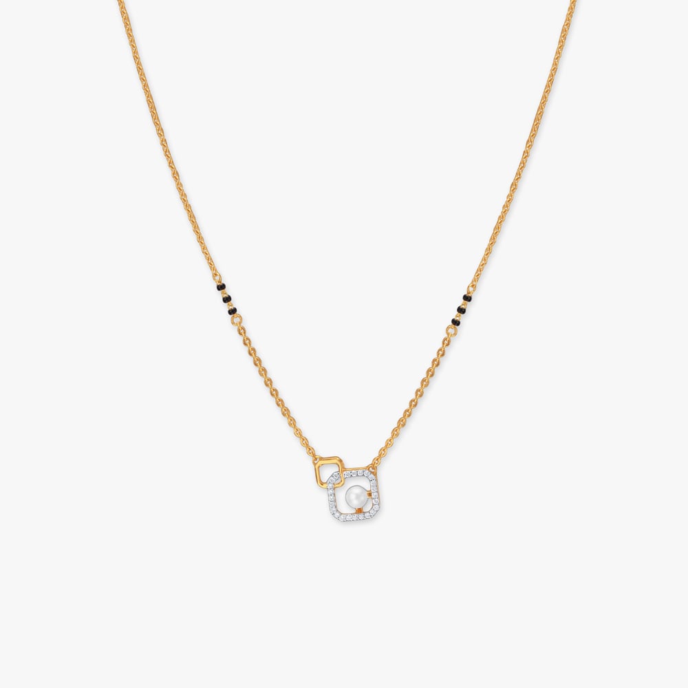 Square Charm Diamond Mangalsutra,,hi-res image number null