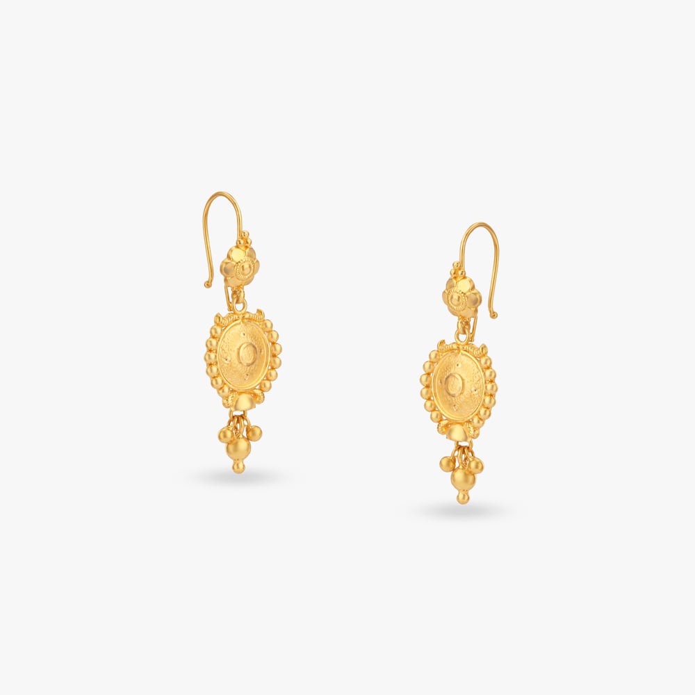 

Regal Medallion Gold Hoop Earrings