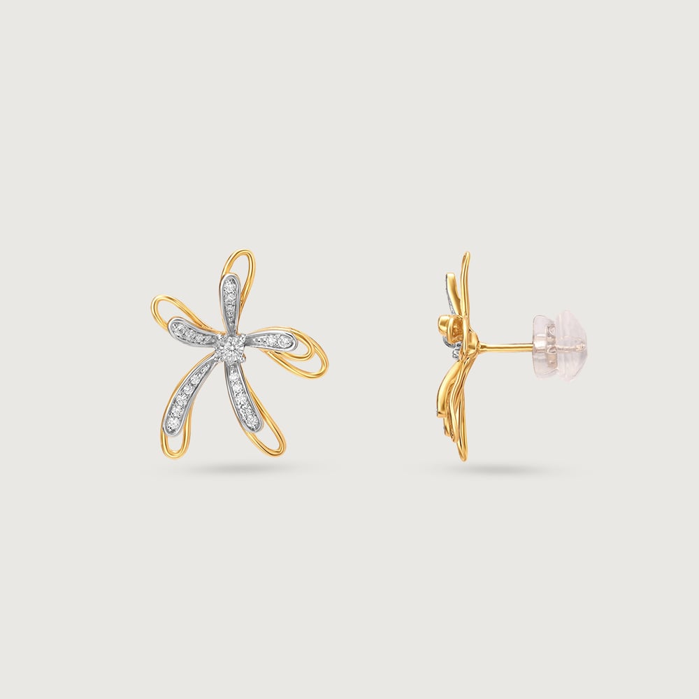 Enchanted Bloom Diamond Stud Earrings,,hi-res image number null
