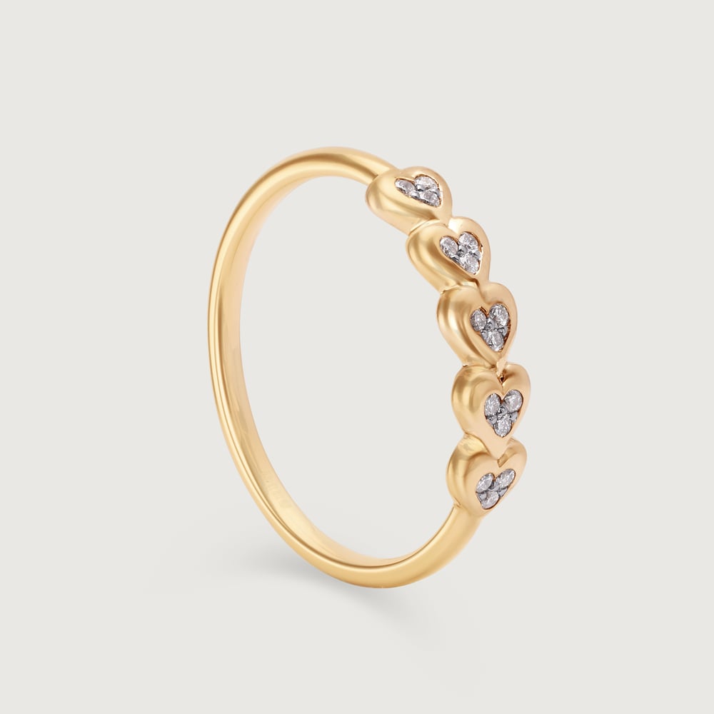Radiant Love 14KT Gold & Diamond Finger Ring,,hi-res image number null