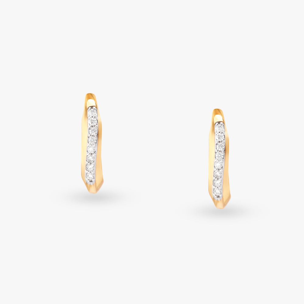 Chic Diamond Hoop Earrings,,hi-res image number null