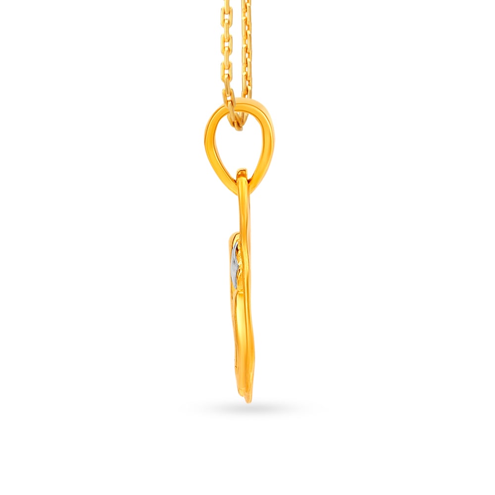Yellow white gold pendant,,hi-res image number null