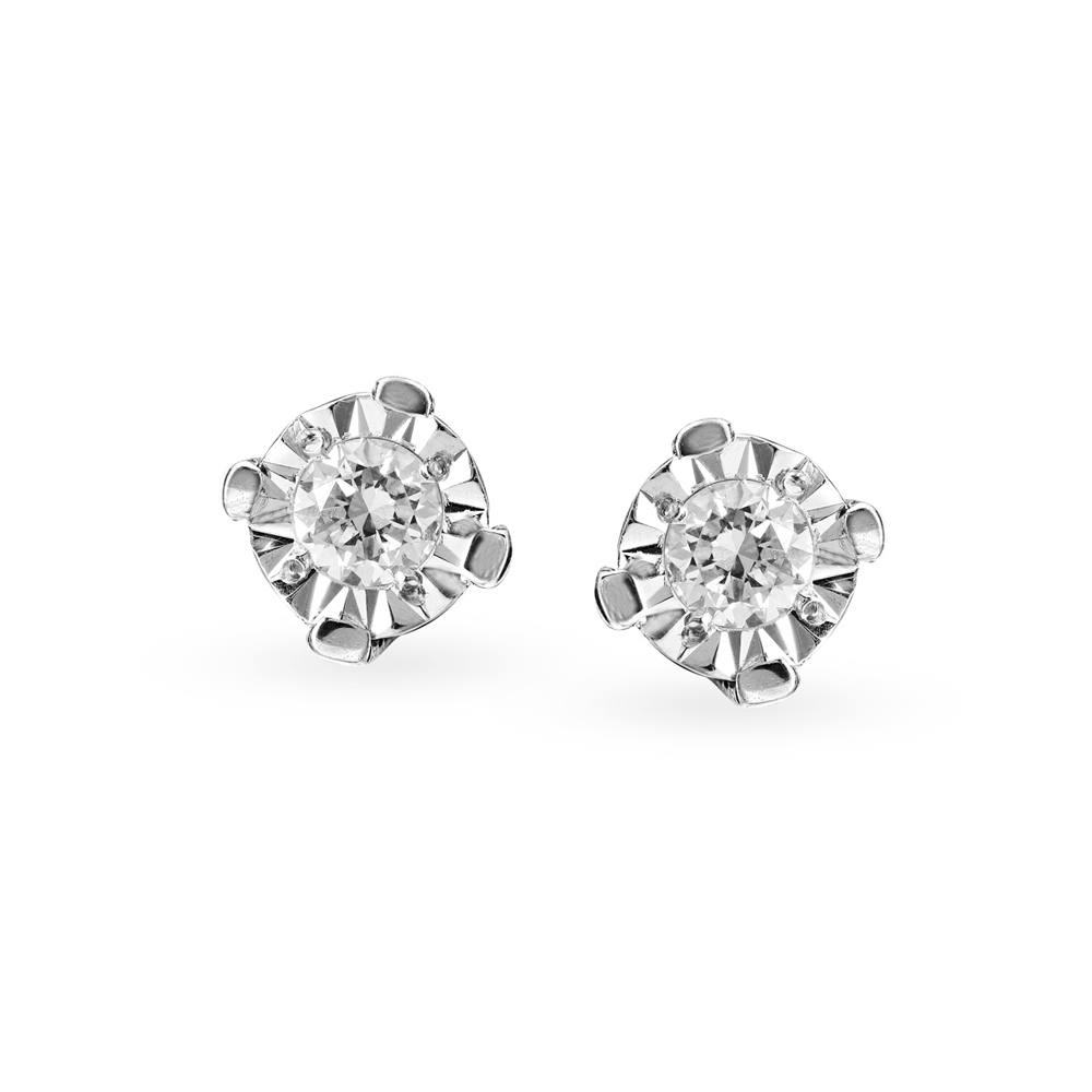 Modish Bud Diamond Stud Earrings