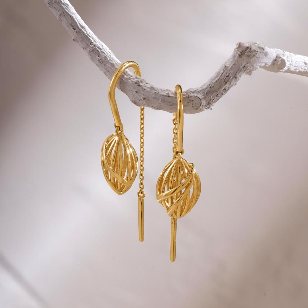hoop earrings with tanishq gold earrings sui dhaga