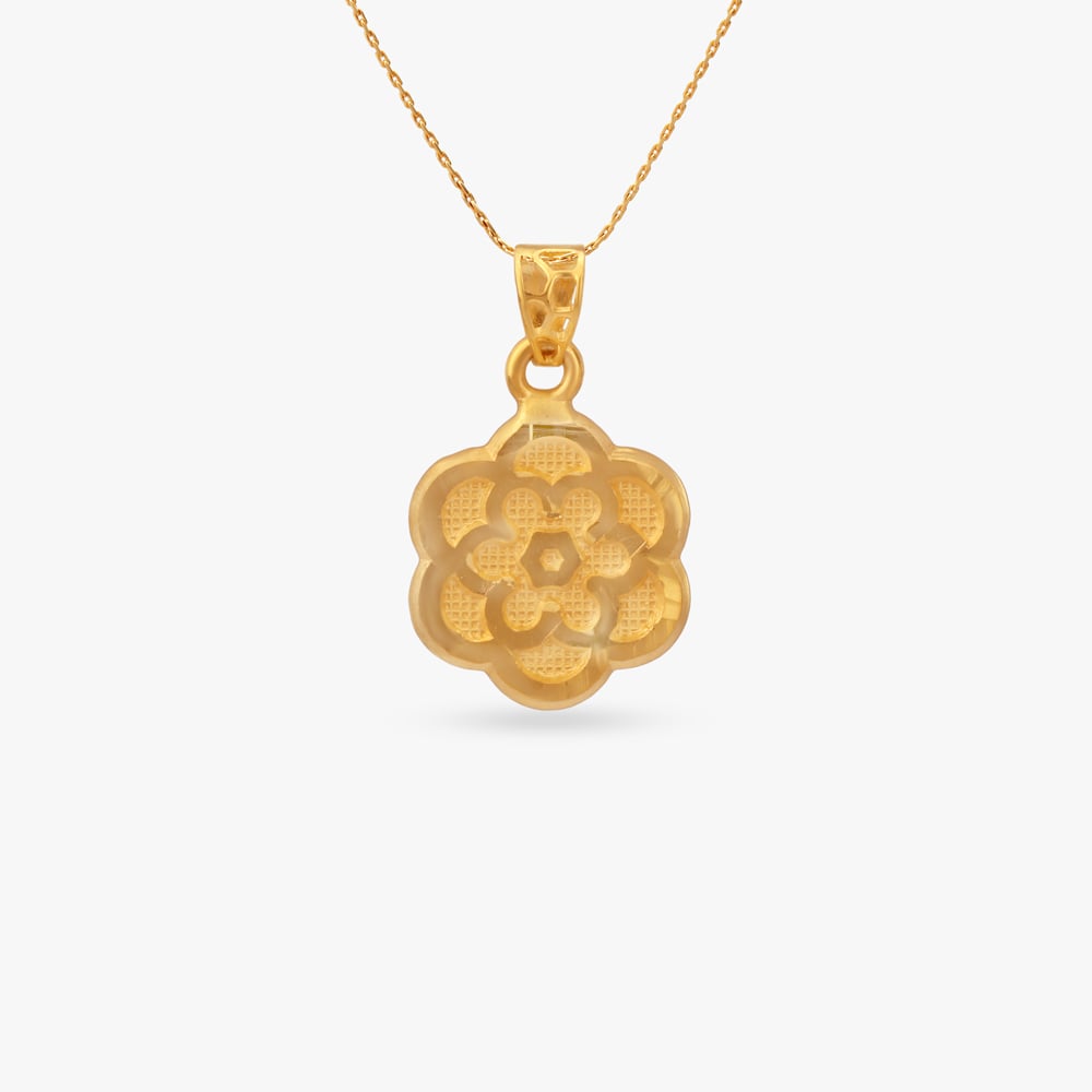 

Layered Blossom Gold Pendant for Kids