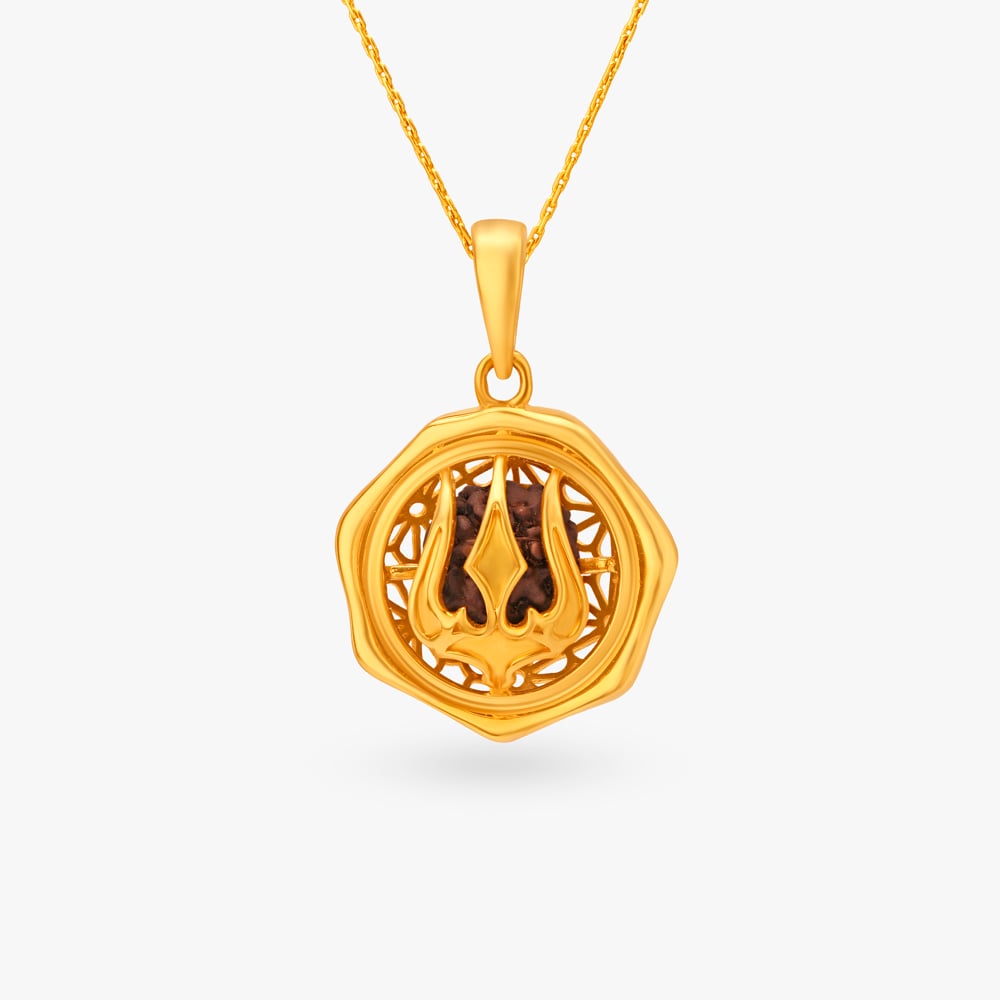 Trident Rudraksh Pendant,,hi-res image number null