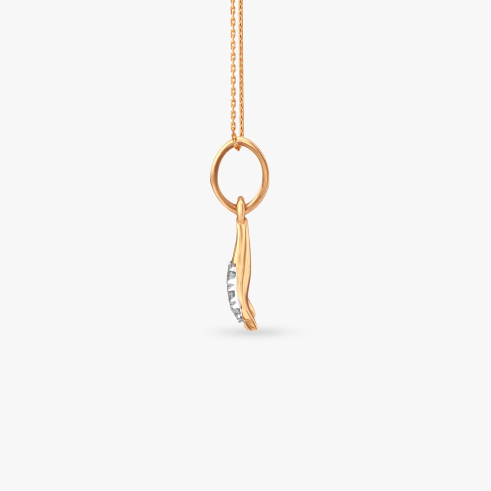 Mermaid Tail Diamond Pendant for Kids,,hi-res image number null