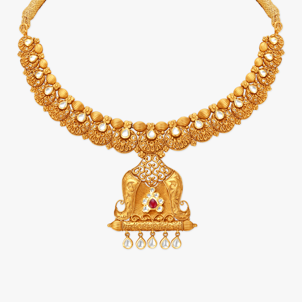 Spellbinding Floral Jaisalmeri Necklace,,hi-res image number null