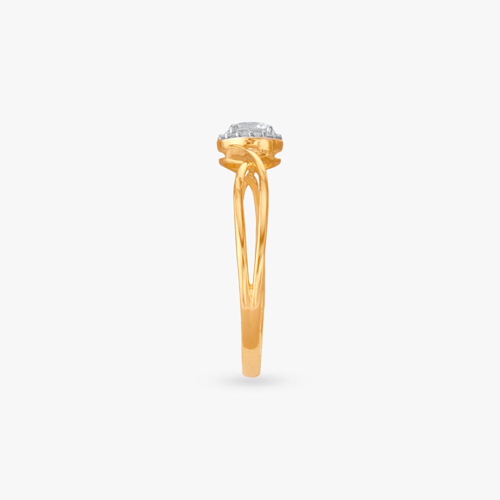 Delicate Halo Diamond Finger Ring,,hi-res image number null