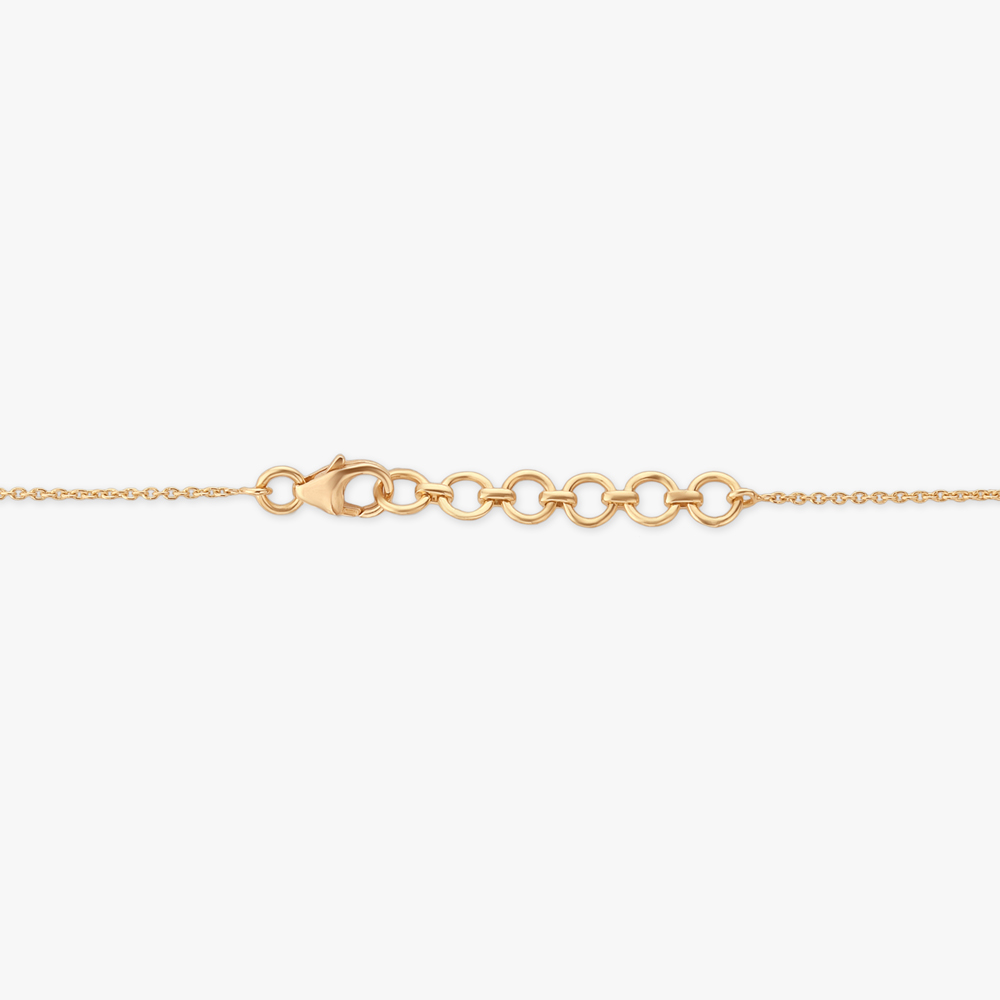Petal Curve Diamond Pendant with Chain,,hi-res image number null