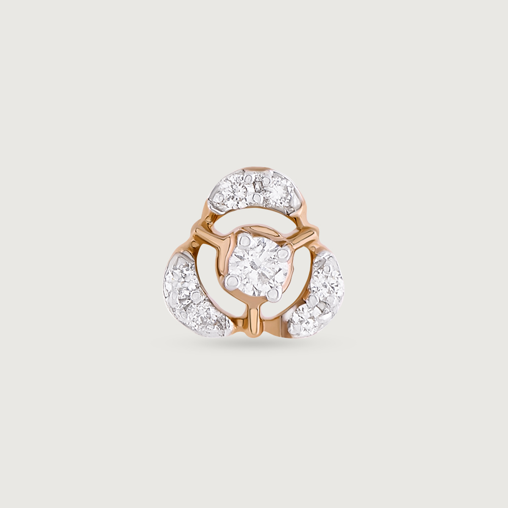 Glow Petite Gold and Diamond Nose Pin,,hi-res image number null