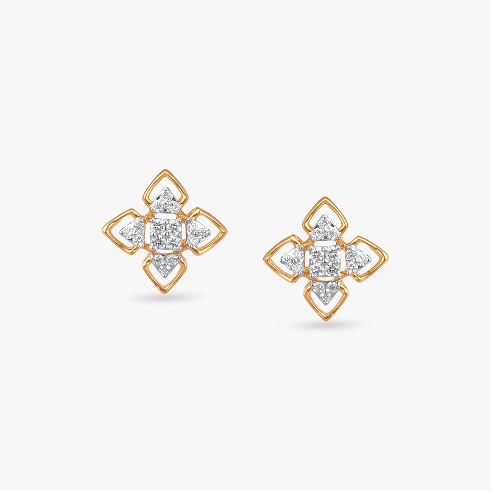 Symmetry Glow Diamond Stud Earrings,,hi-res image number null