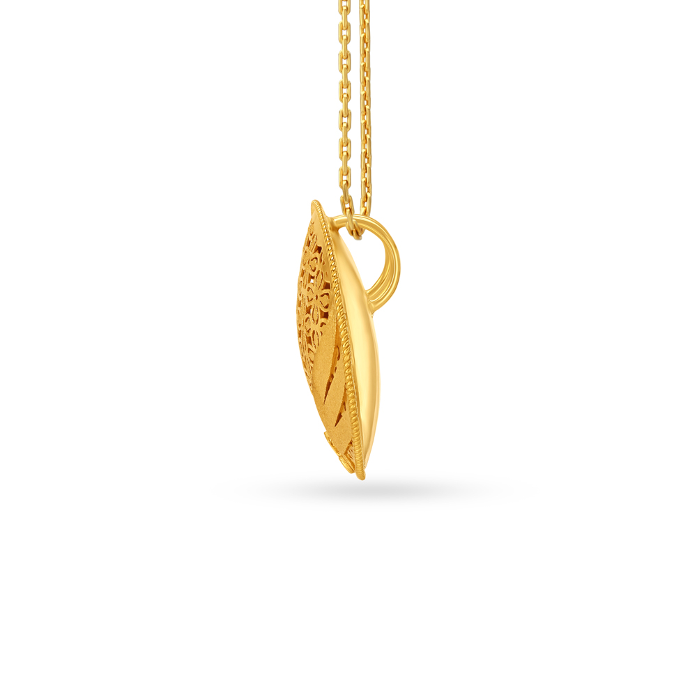 Glamourous Gold Pendant and Earrings Set,,hi-res image number null