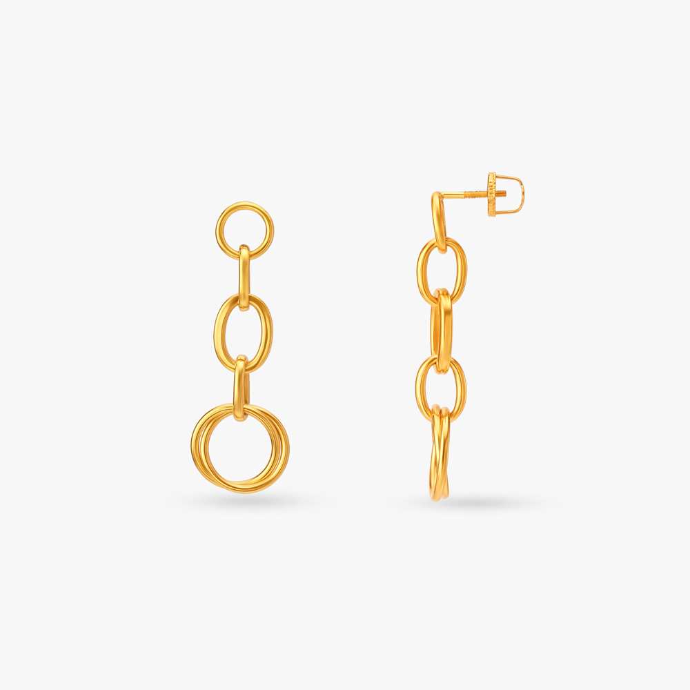 Contemporary Circle Drop Earrings,,hi-res image number null