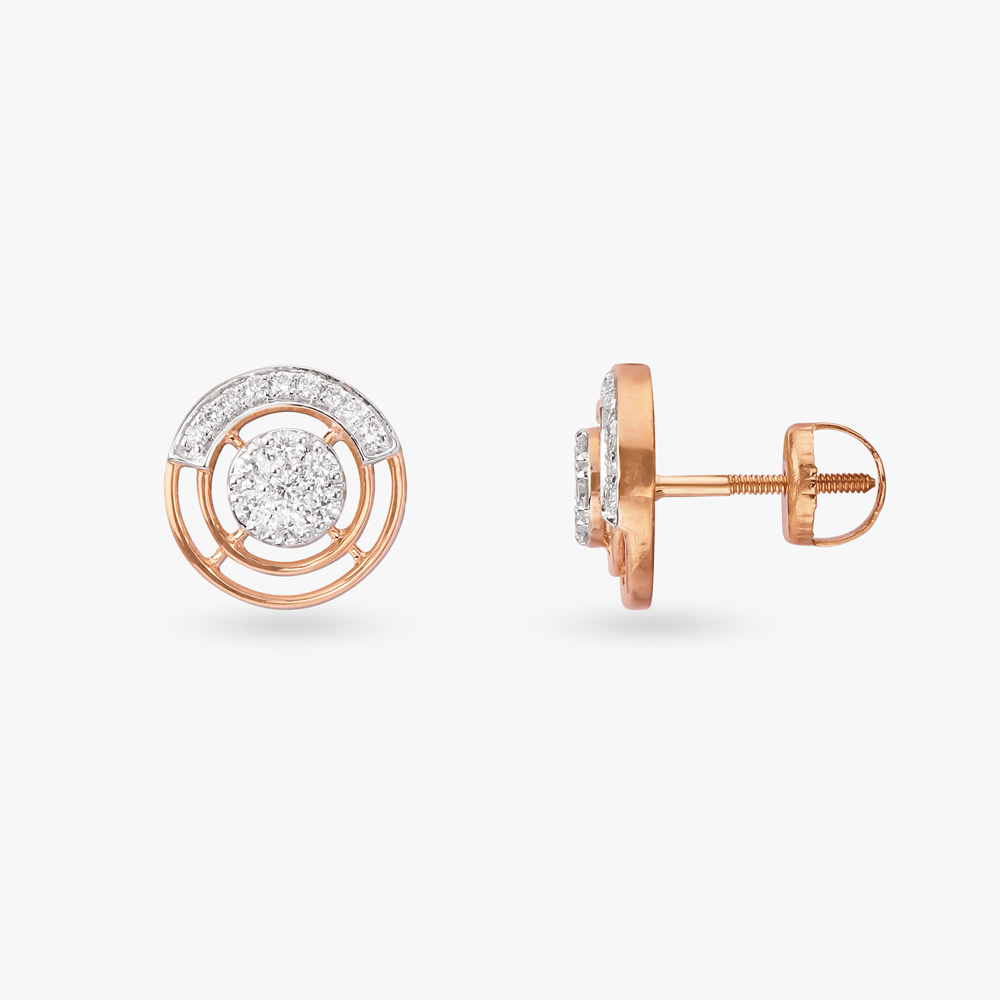 Concentric Glow Diamond Stud Earrings,,hi-res image number null