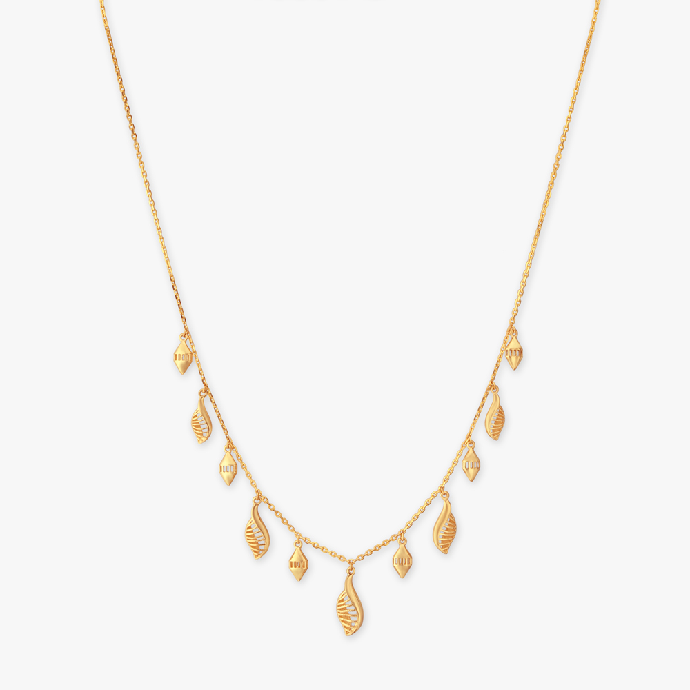 Flowing Flora Gold Necklace Set,,hi-res image number null