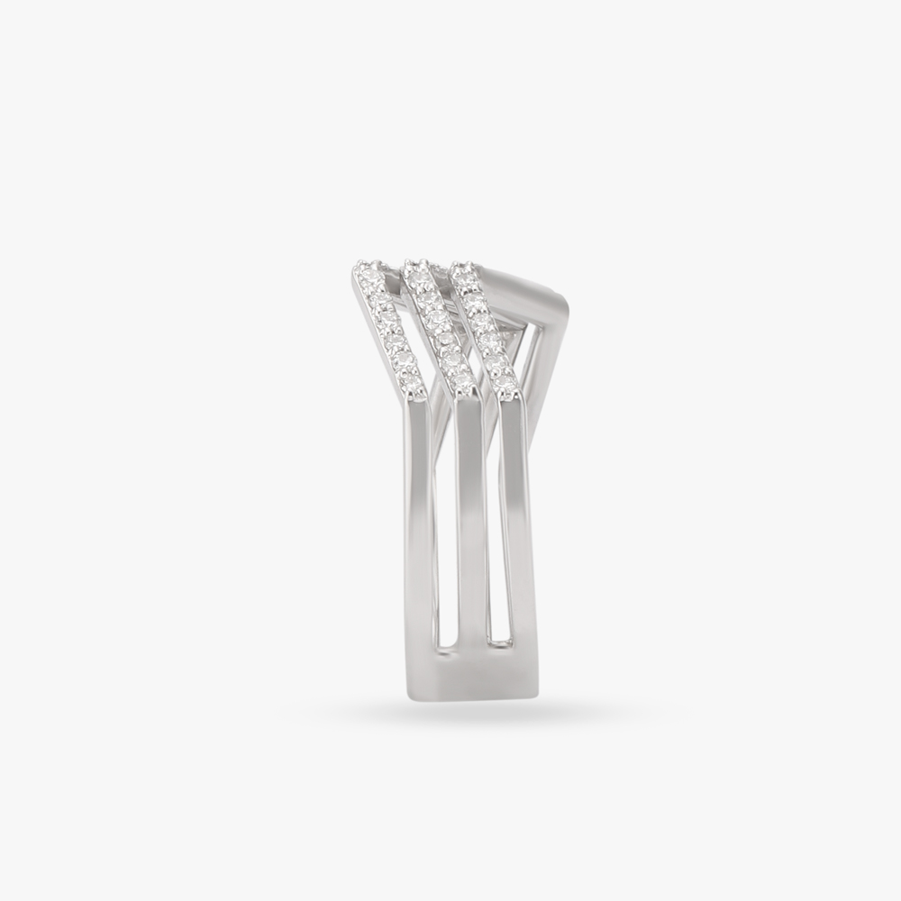 Dazzling Zigzag Diamond Finger Ring,,hi-res image number null
