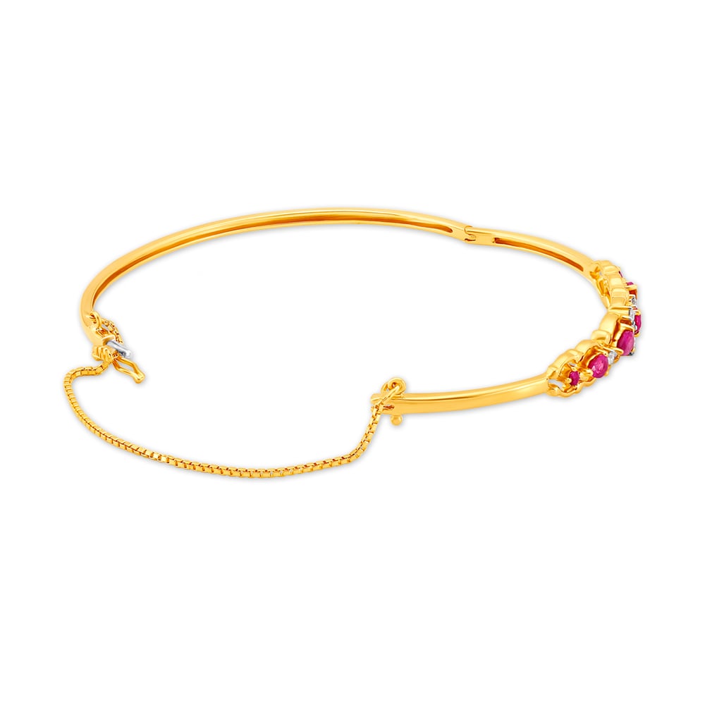 Fancy Ruby and Diamond Gold Bangle,,hi-res image number null