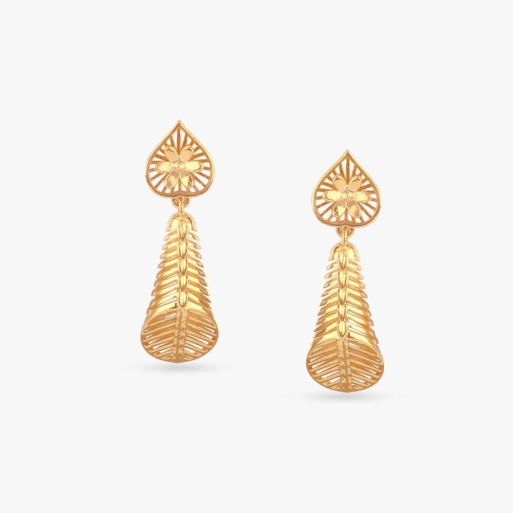 

Petal Cone Gold Drop Earrings