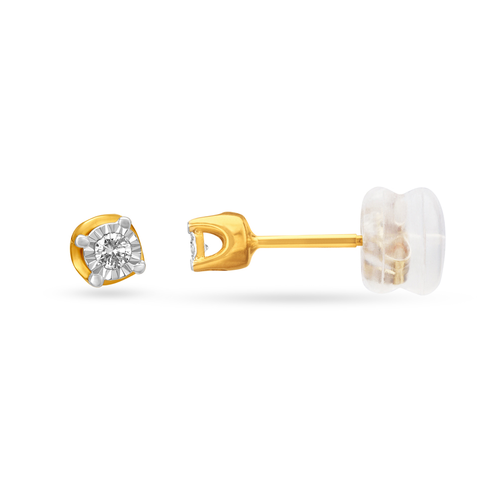 Contemporary Bud Diamond Stud Earrings,,hi-res image number null