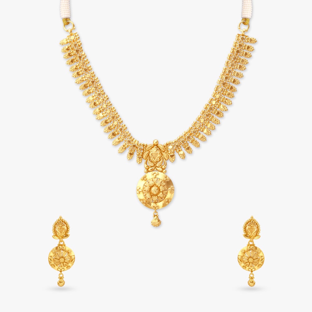 

Sunlit Splendour Gold Necklace Set
