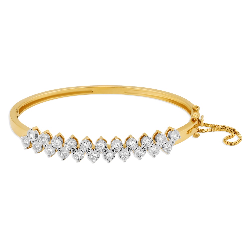 Buy Mia by Tanishq Sublime Crescents 14Kt Diamond Bangle 2 at Amazon.in-sonthuy.vn