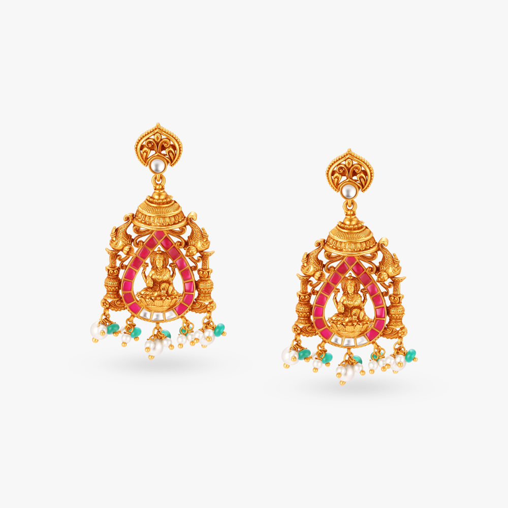 Vara Mahalakshmi Grandeur Gold Necklace Set,,hi-res image number null