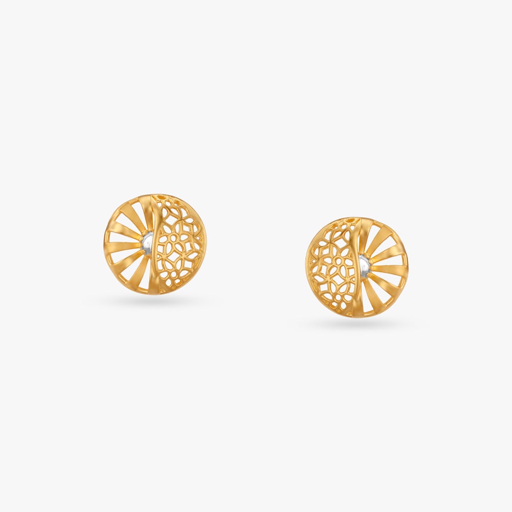 

Sunlit Charm Gold Stud Earrings
