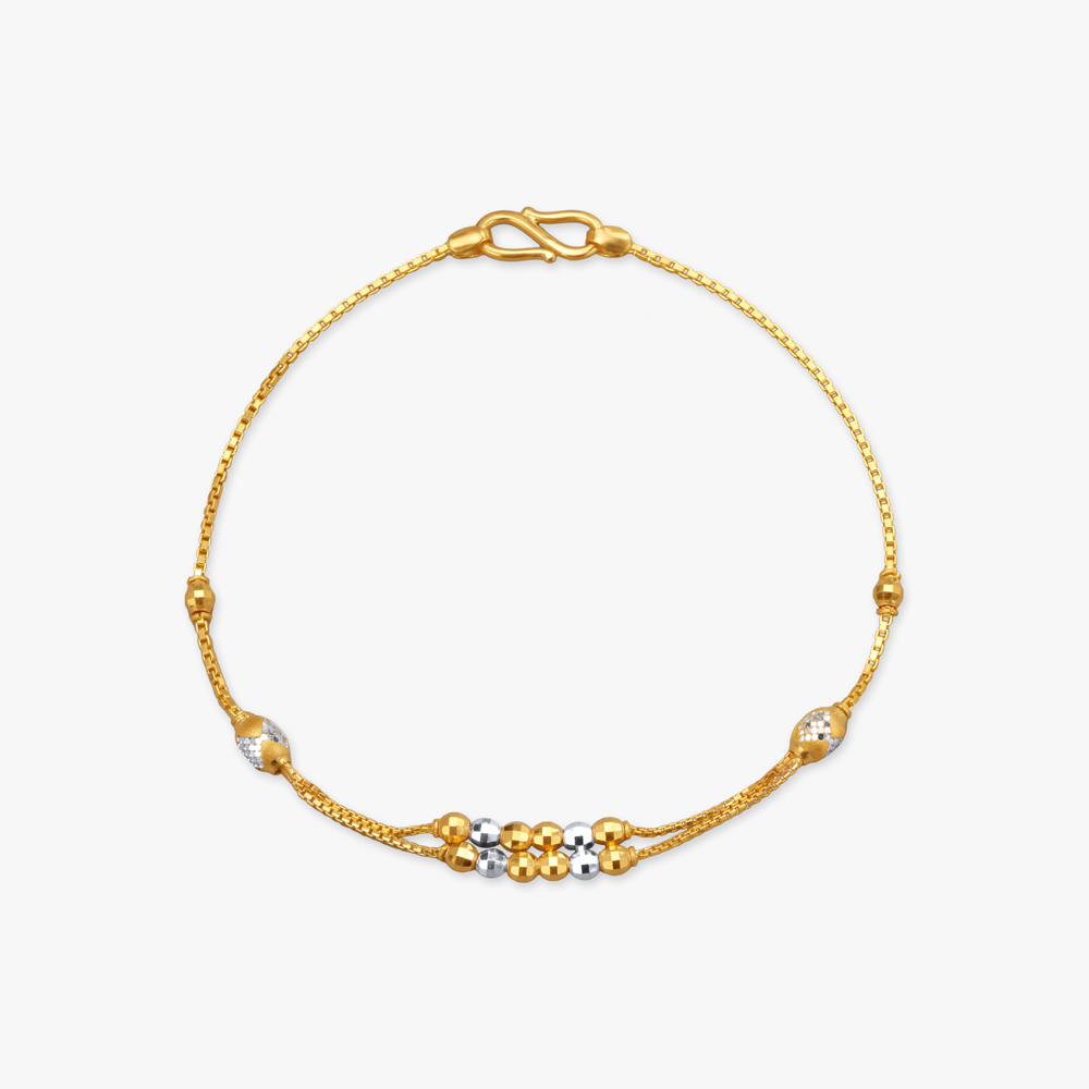 

Sleek Two-Tone Gold Bracelet