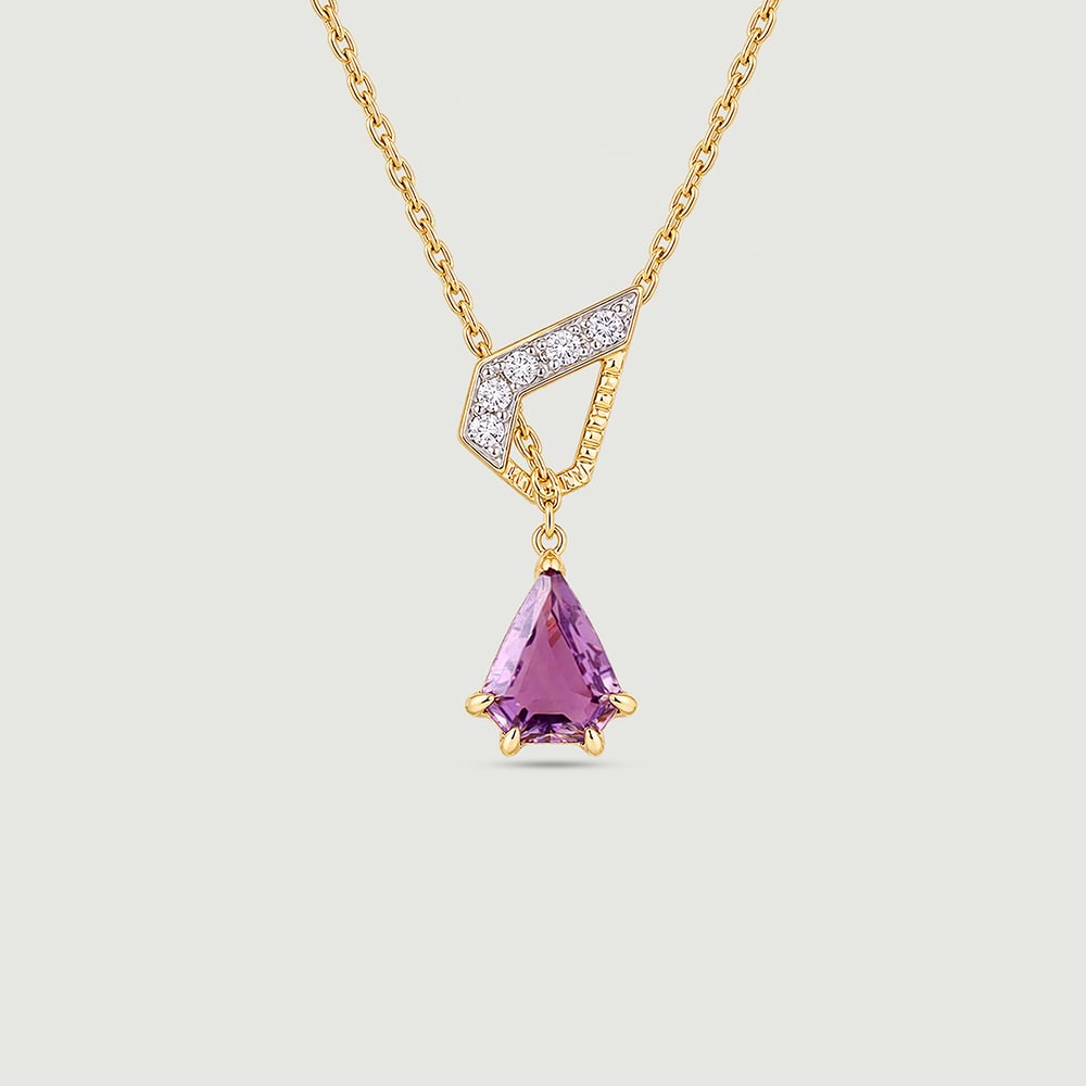 Meaningful Interlocked Amethyst Lariat Necklace,,hi-res image number null