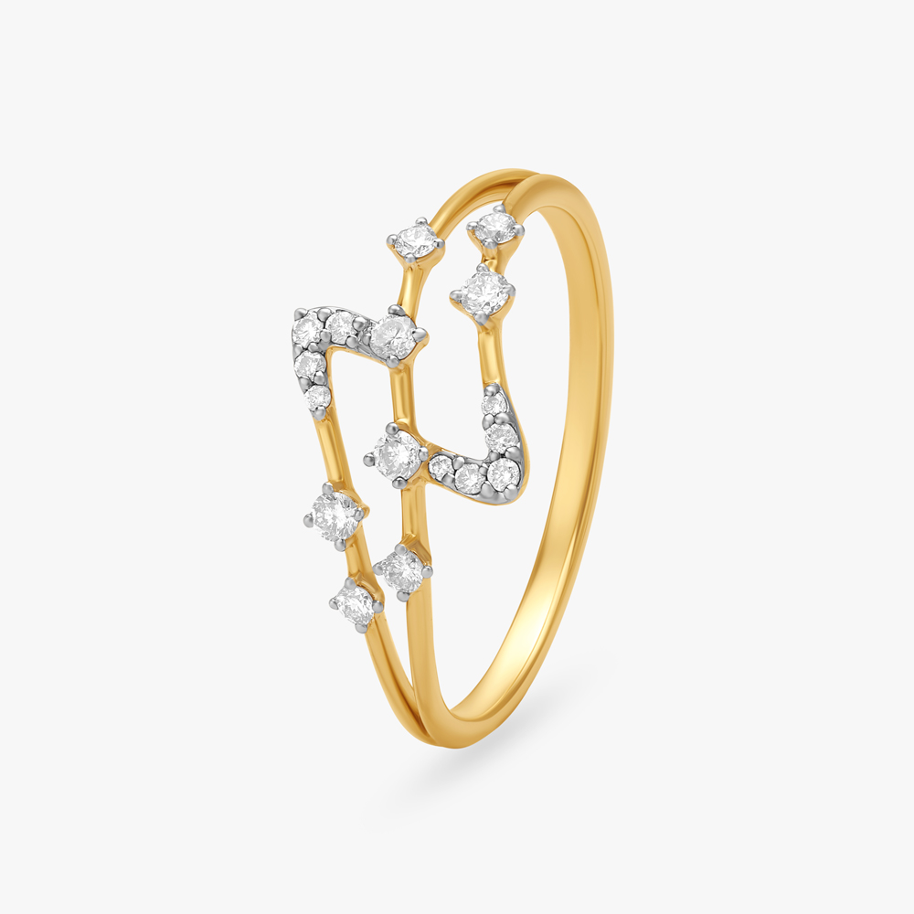 Stylish Waves Diamond Ring