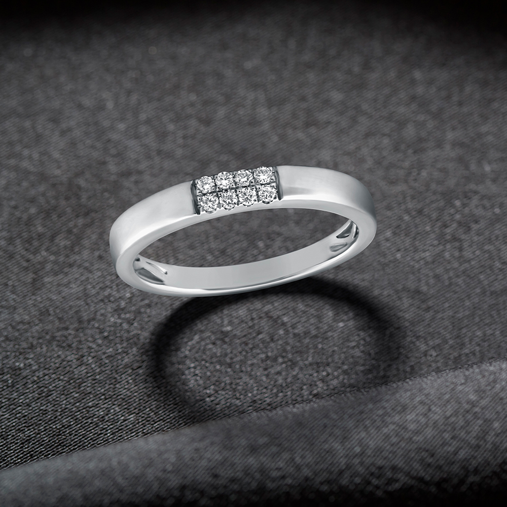 Modish 950 Pure Platinum And Diamond Finger Ring,,hi-res image number null