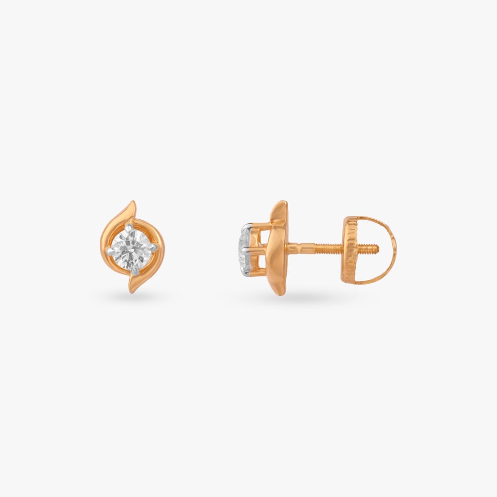 Dew Drop Solitaire Stud Earrings,,hi-res image number null