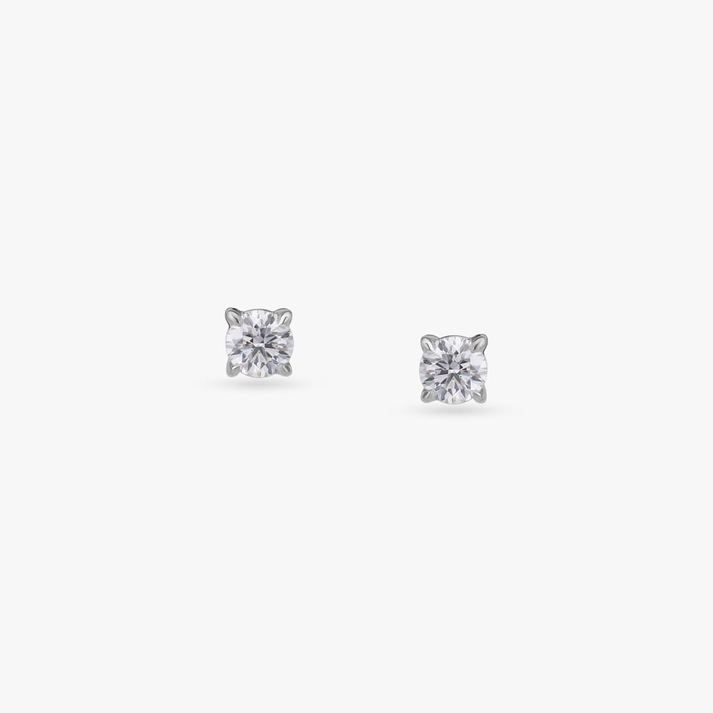 

Frost Bloom Solitaire Stud Earrings