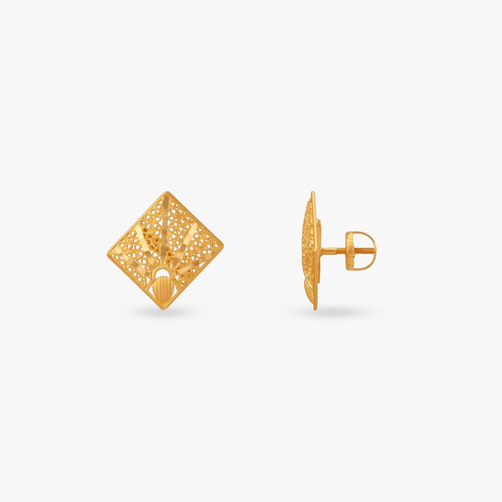 Eternal Sunrise Gold Stud Earrings,,hi-res image number null