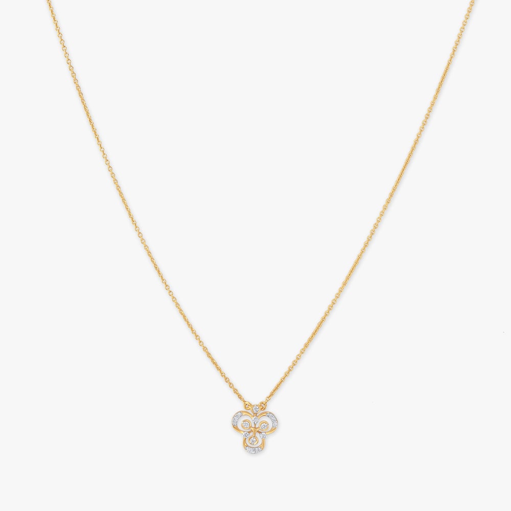 

Luminous Curve Diamond Pendant with Chain