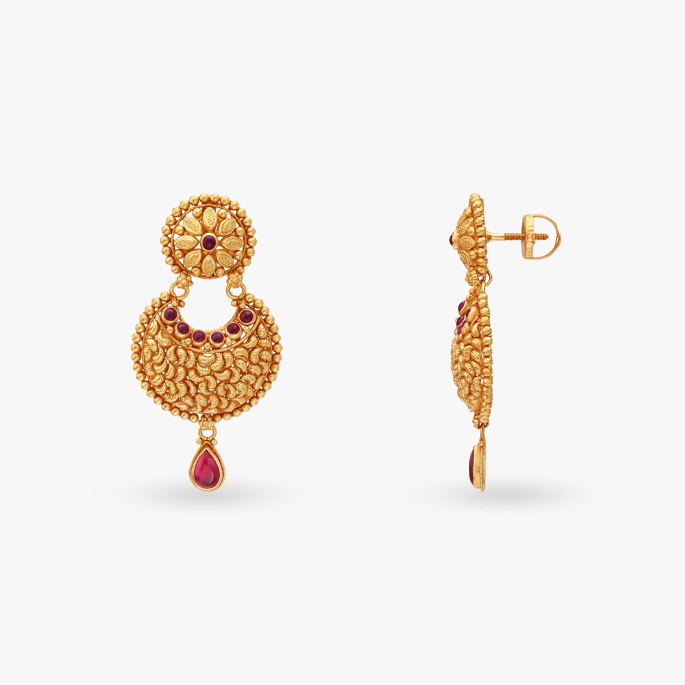 Chaand Baali Style Drop Earrings,,hi-res image number null