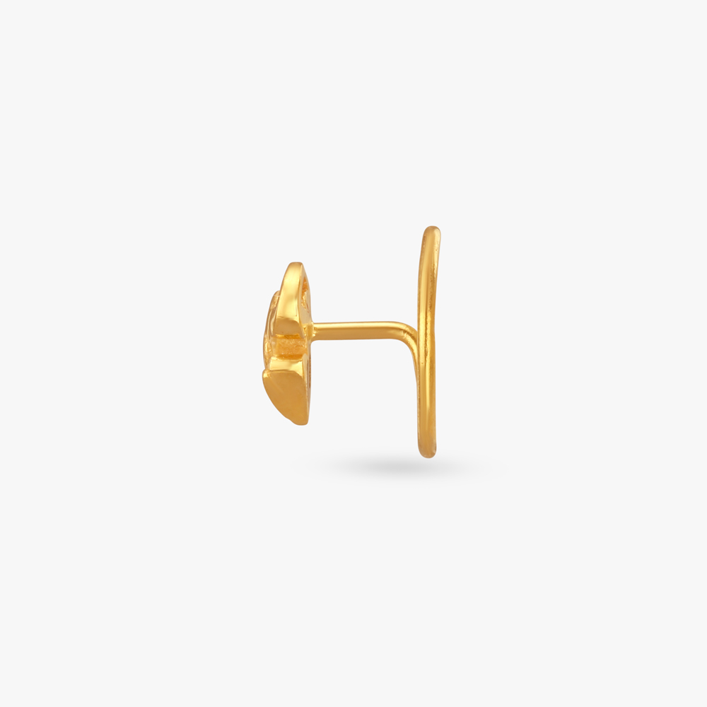 Modern Twirl Gold Nose Pin,,hi-res image number null
