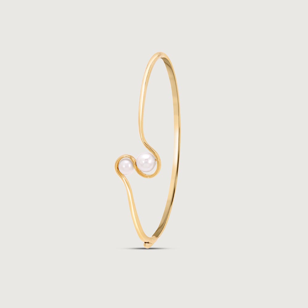 Lustrous Curve Pearl Bangle,,hi-res image number null
