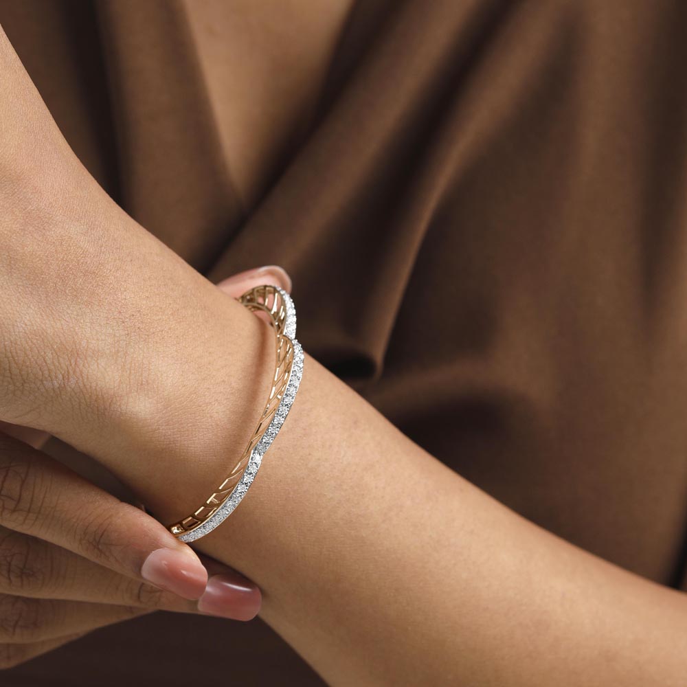 Sparkle Arch Diamond Bangle,,hi-res image number null