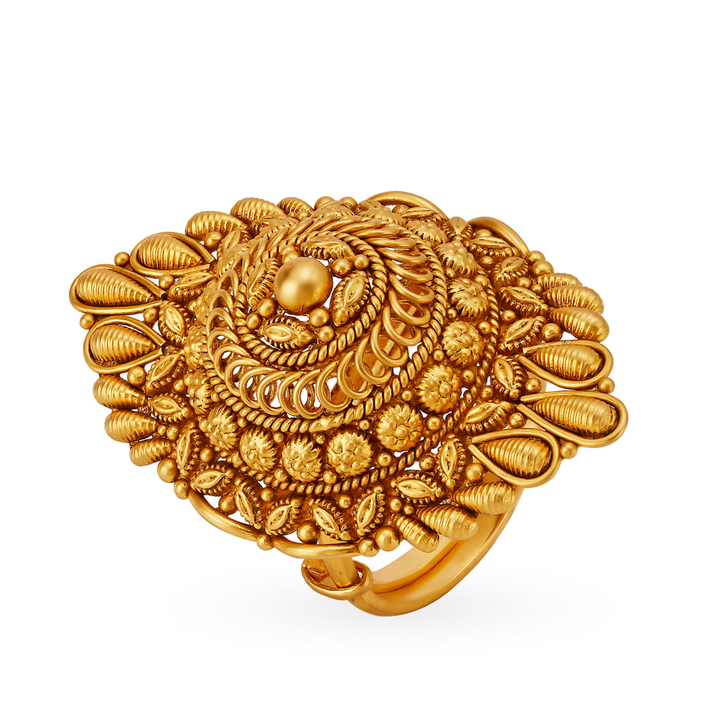Marvellous 22 Karat Gold Traditional Ring,,hi-res image number null