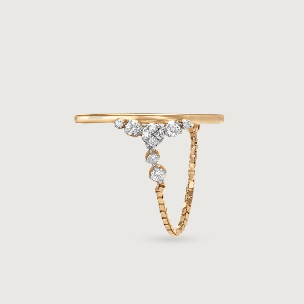 Rivulet Rhapsody 14 Kt Gold & Diamond Ring,,hi-res image number null