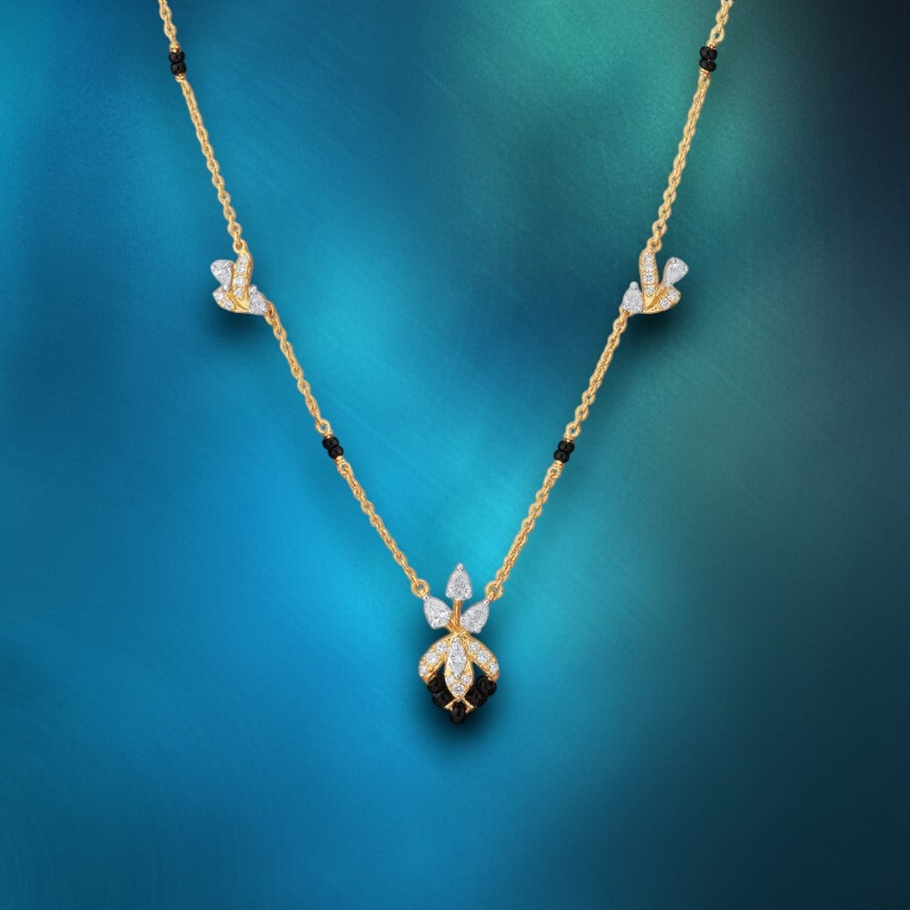 Delicate Bloom Diamond Mangalsutra,,hi-res image number null