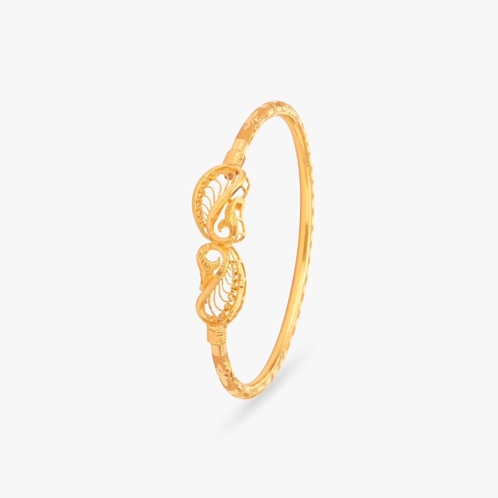 Paisley Poetry Loha Gold Bangle,,hi-res image number null