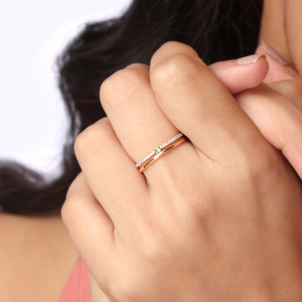 Lime Glint Diamond Ring,,hi-res image number null
