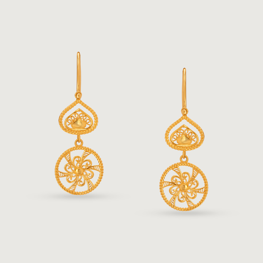 Eternal Heirlooms 22KT Gold Drop Earrings,,hi-res image number null